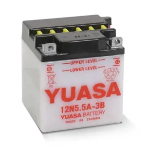 an image of Yuasa's 12N5.5A-3B battery
