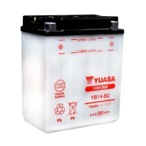 an image of Yuasa's YB14-B2 battery