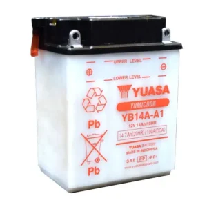 an image of Yuasa's YB14A-A1 battery