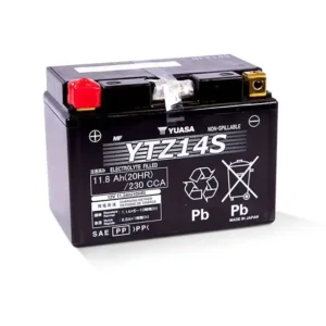 an image of Yuasa's YTZ14S battery