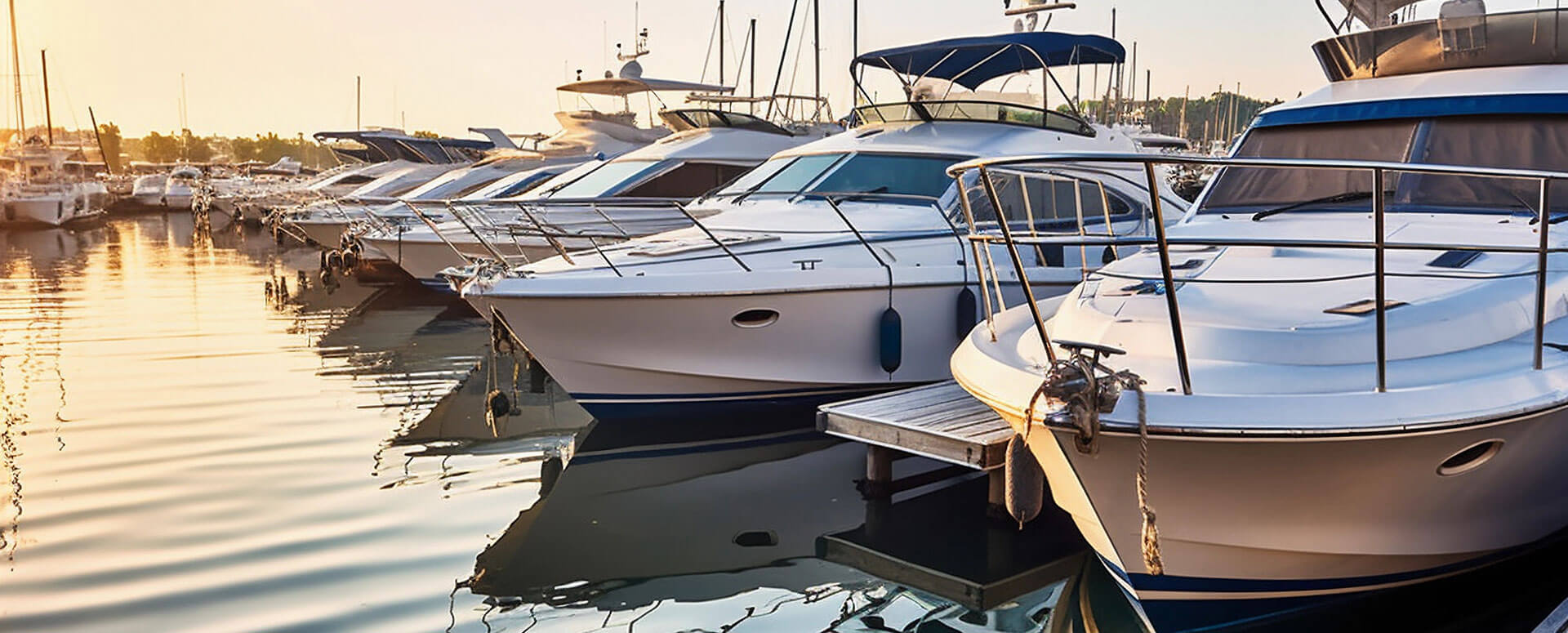 an image of a row personal boats docked